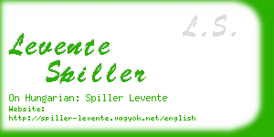 levente spiller business card